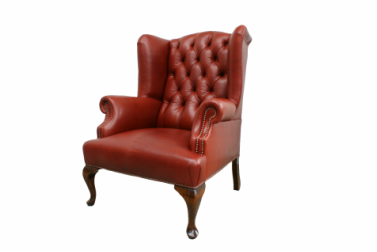 wing chair, deep buttoned